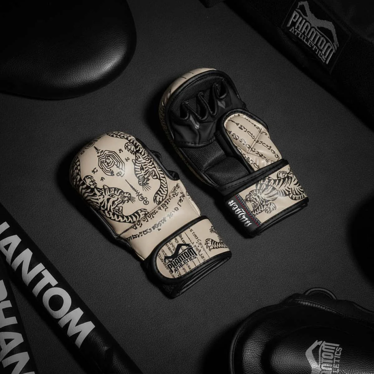 Sparring Handschuhe Muay Thai - Sandgrau – Image 4