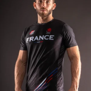 T-Shirt DryMax™ Bar Tack x FMMAF "Equipe de France"  - Noir
