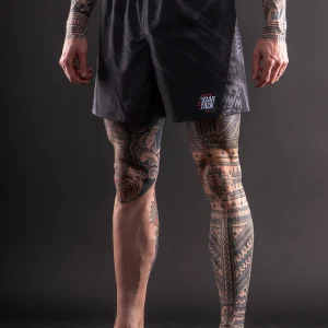 Short de MMA Bar Tack AeroMax™ "Warfare" - Noir