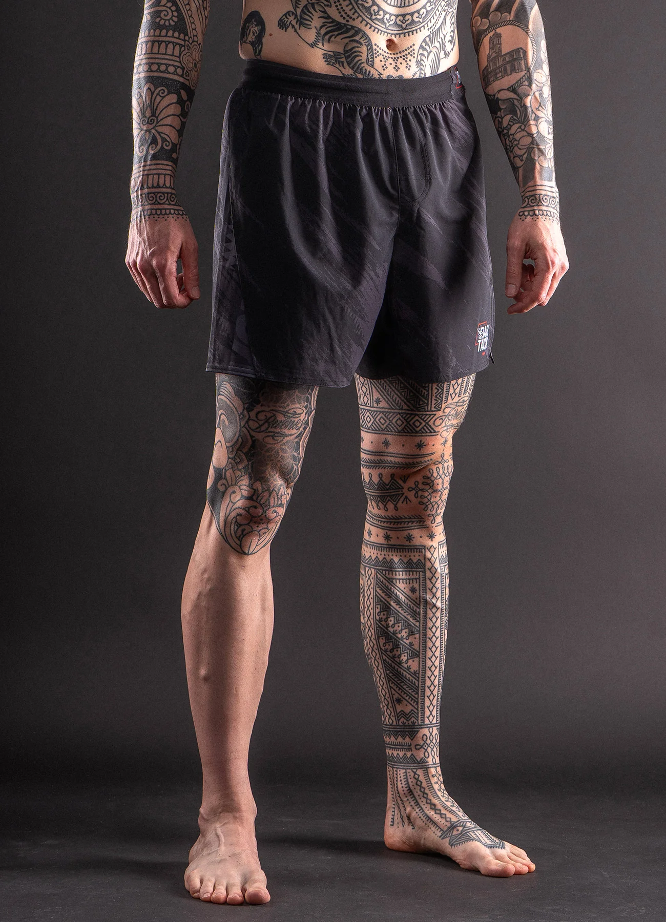 Short de MMA Bar Tack AeroMax™ "Warfare" - Noir – Image 3