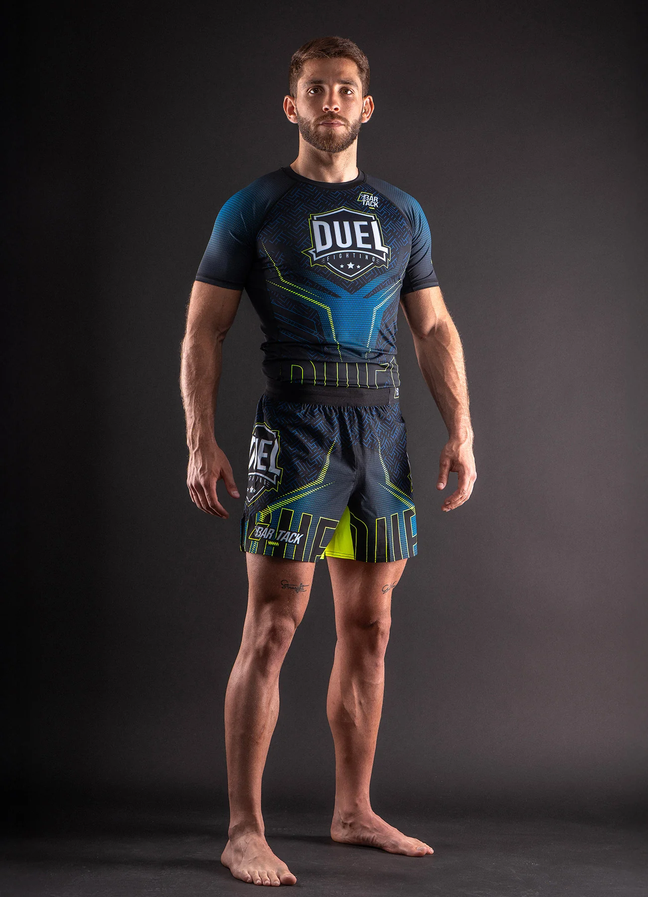 Rashguard Bar Tack x Duel Fighting - Bleu – Image 5