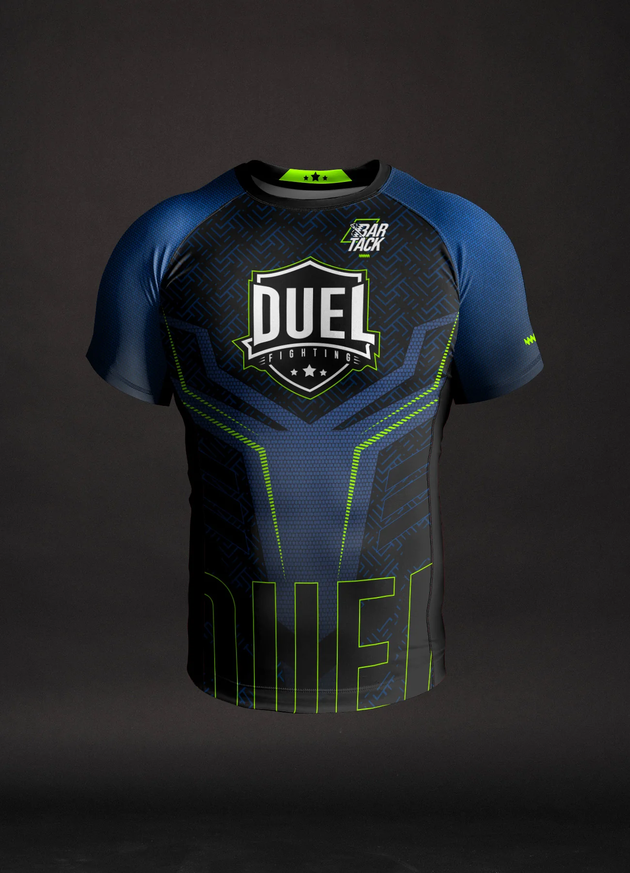Rashguard Bar Tack x Duel Fighting - Bleu – Image 6