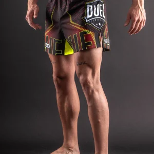 Short de MMA AeroLite™ Bar Tack x Duel Fighting - Rouge