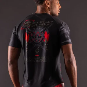T-Shirt DryMax™ Manches Courtes Bar Tack "ONI 鬼" - Noir