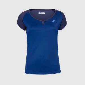 Haut Babolat Play Cap Sleeve pour femmes (Bleu foncé)