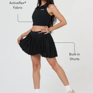 Jupe plissée ACTIVEFLEX™｜Noir