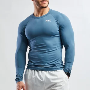T-shirt Manches Longues Compression - Bleu