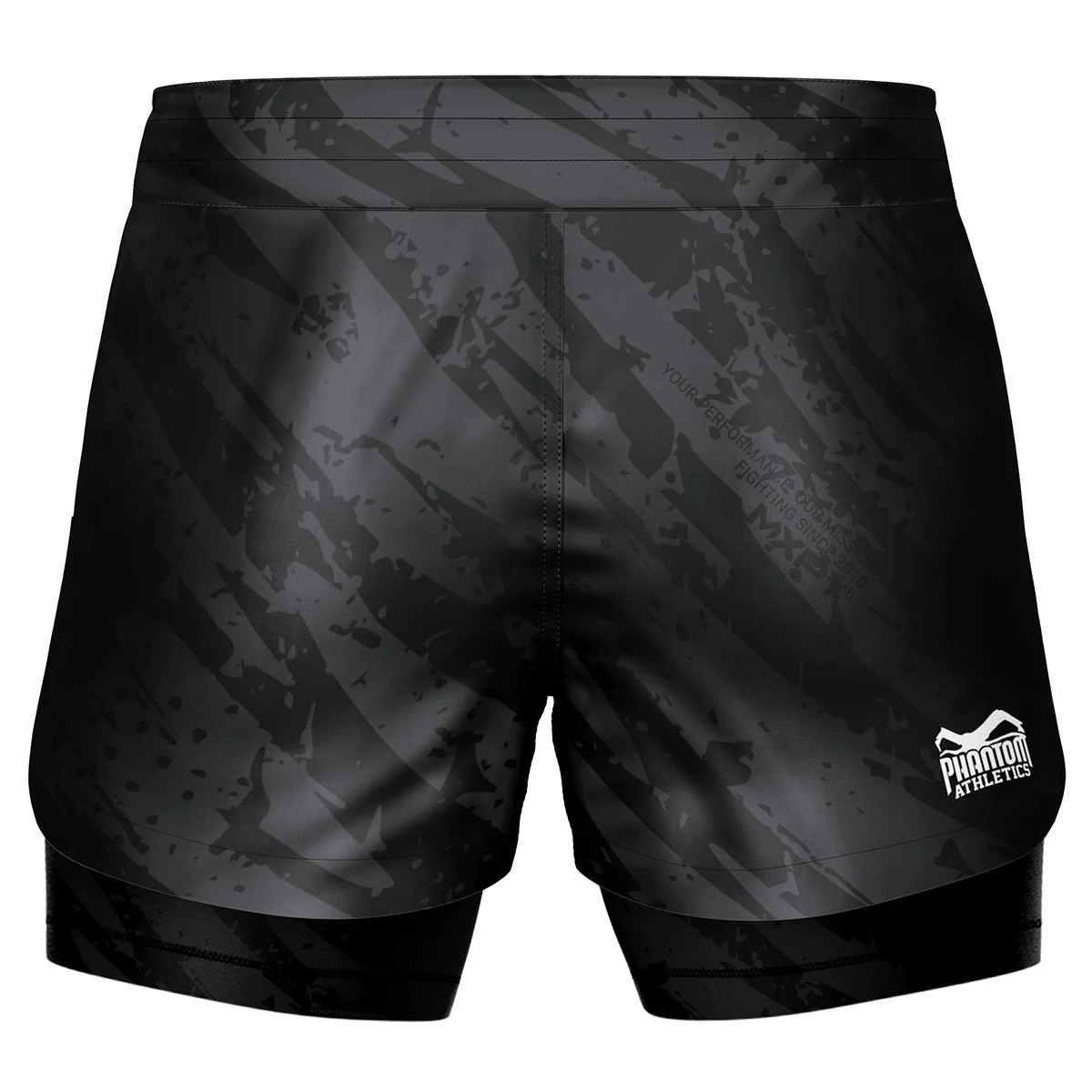 Fightshorts FUSION 2in1 Camo Tiger - Grau – Image 2