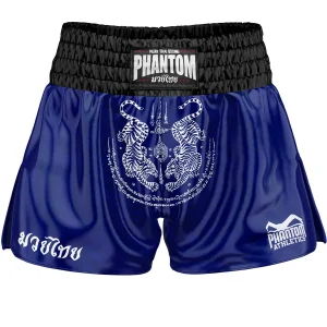Muay Thai Shorts Sak Yant - Blau