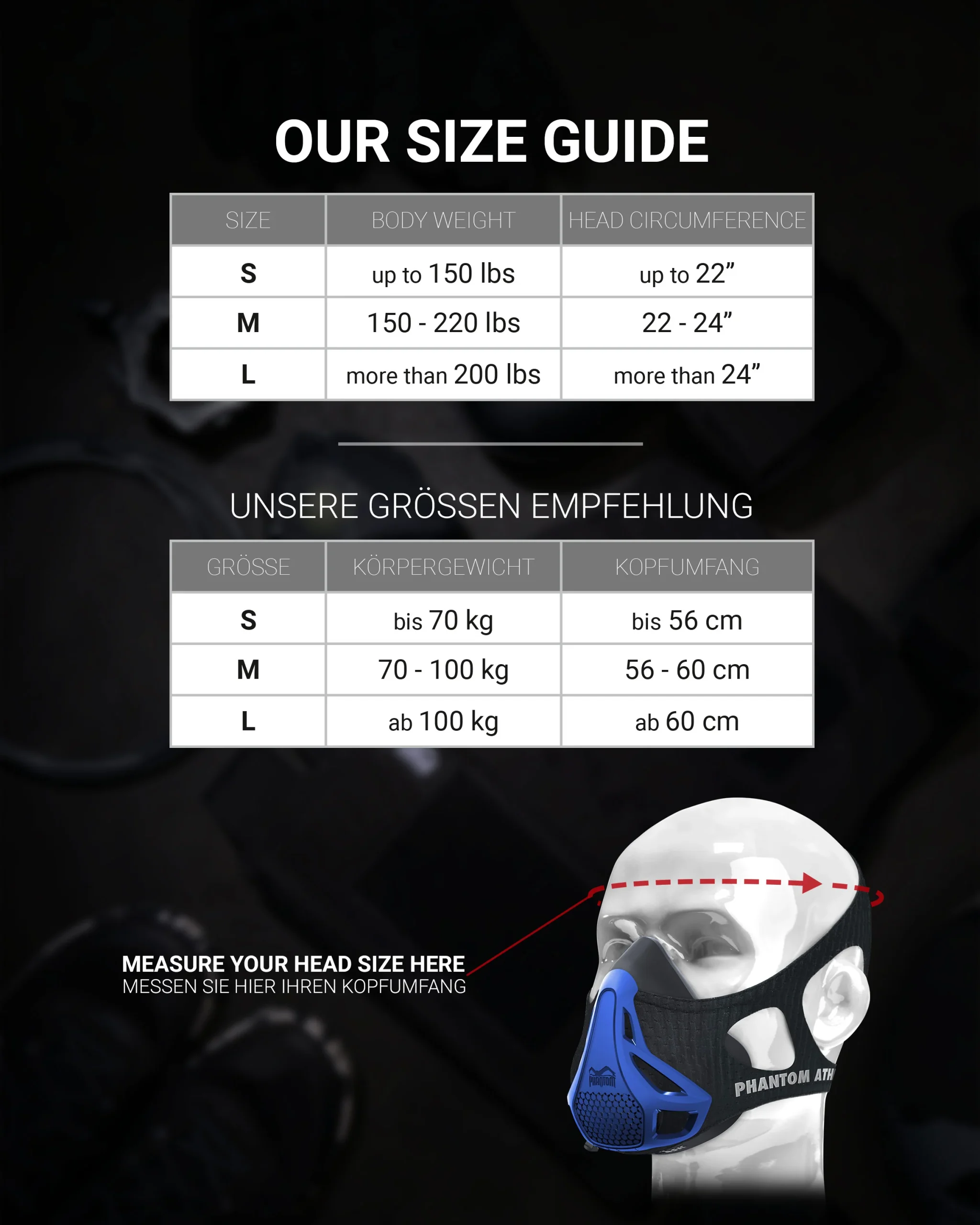 Phantom Trainingsmaske - Blau – Image 8