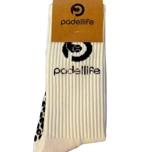 Chaussettes Antidérapantes Padellife 2.0 (1 Paire, Blanc/Noir)